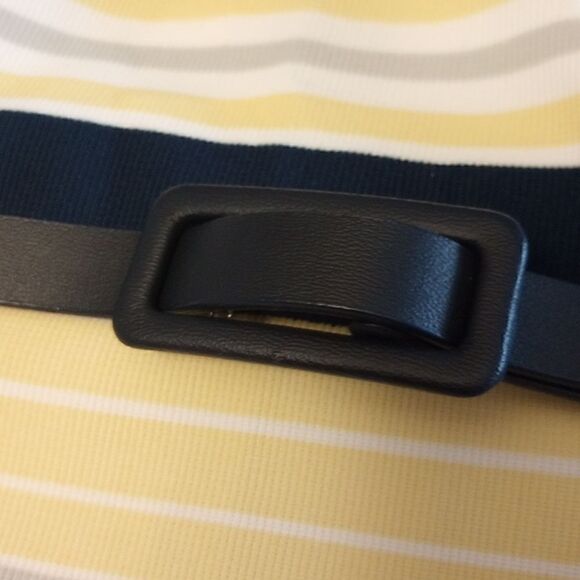 Shelby + Palmer sleeveless striped midi dress with belt - Picture 6 of 13